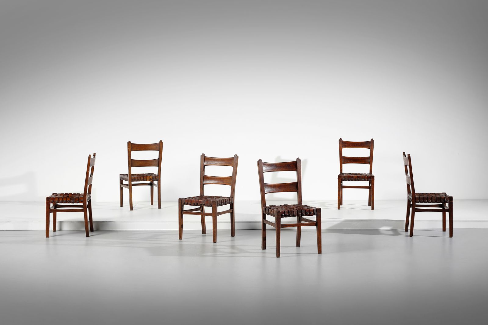 VALABREGA VITTORIO (1861 - 1952) VALABREGA VITTORIO (1861 - 1952). Six chairs. T&hellip;