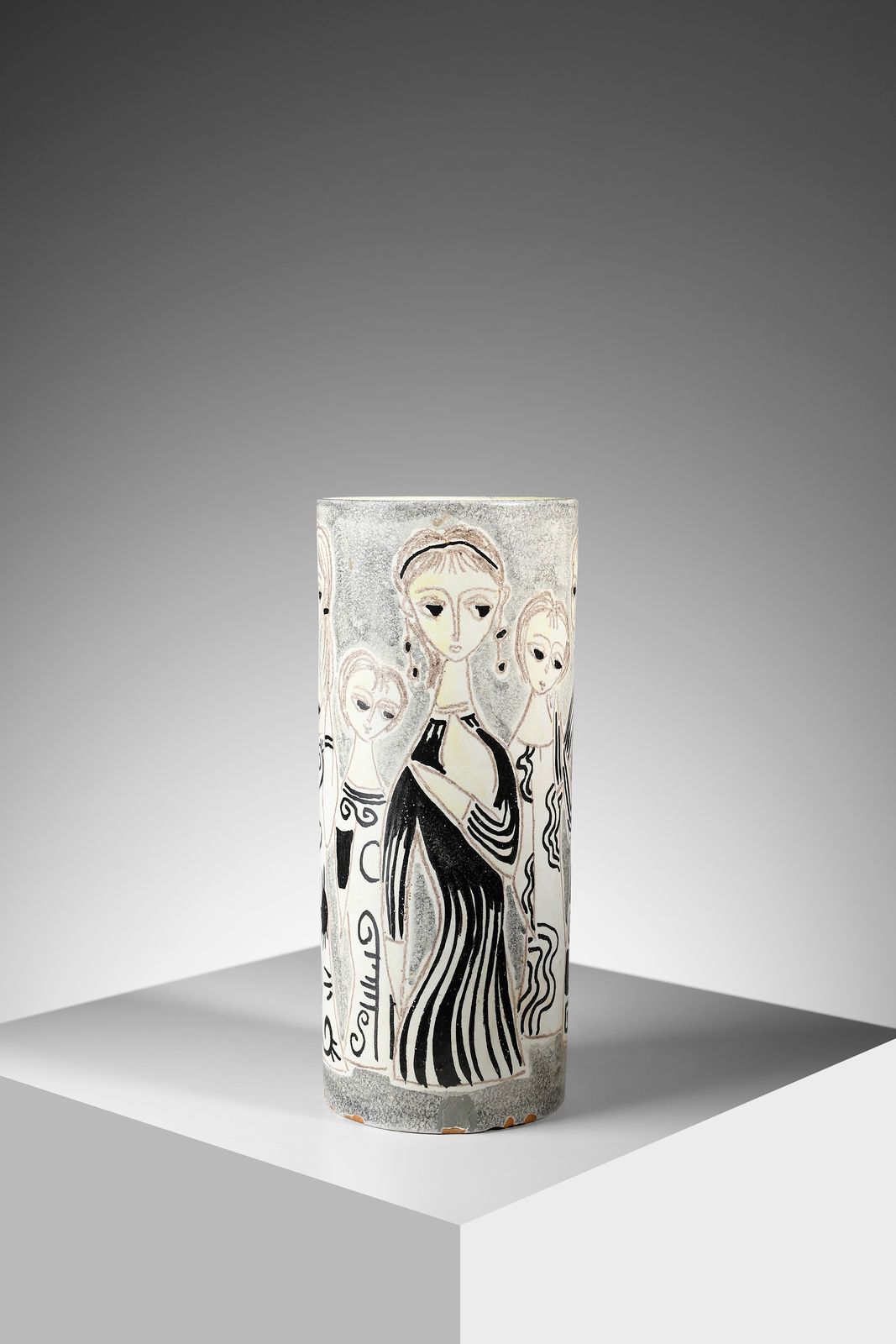 FANTONI MARCELLO (1915 - 2011) FANTONI MARCELLO (1915 - 2011) Vase cylindrique d&hellip;