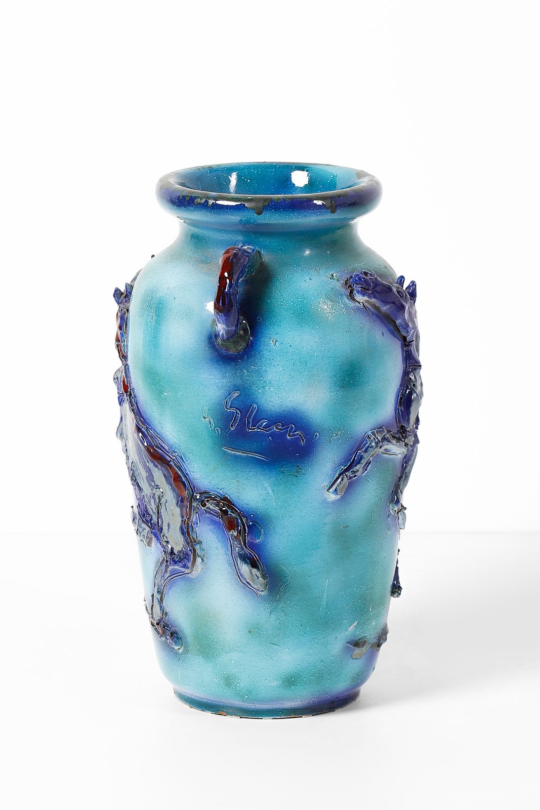 GHERSI UMBERTO (1913 - 1993) GHERSI UMBERTO (1913 - 1993) Vase à deux anses avec&hellip;