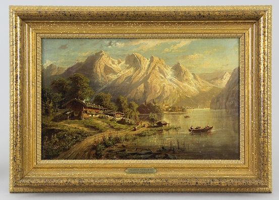 Kälberer, H. (Münchner Maler des 19. Jhd.) Gemälde, Öl auf Leinwand, Blick über &hellip;
