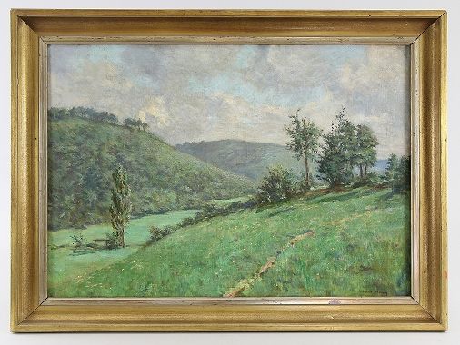 Jung, Carl (Rathenow 1852 - 1824 Kassel) 油画，布面油画，卡塞尔山区的森林景观，右下角署名 "卡尔-荣格"，50 x 7&hellip;