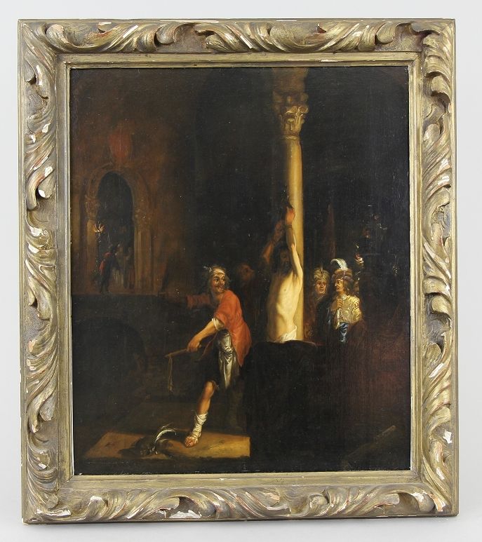 Flämischer Maler des 17. Jhd. Tableau "Le Christ au pilier de la flagellation", &hellip;