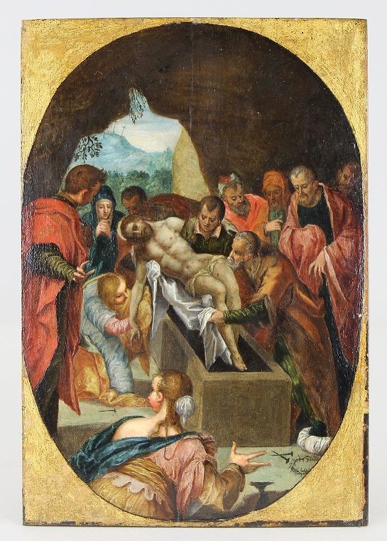 Zuccari, Federico (Sant Angelo in Vado ~1540 - 1609 Ancona) attr. 画作《基督入殓师》，胡桃木薄&hellip;