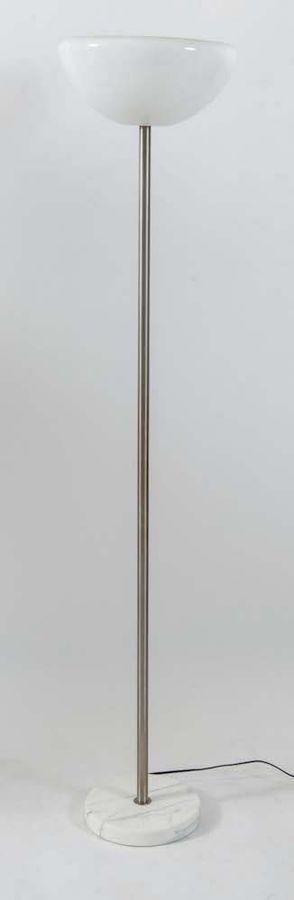 Null ACHILLE & PIER GIACOMO CASTIGLIONI Floor lamp in chromed metal, with marble&hellip;