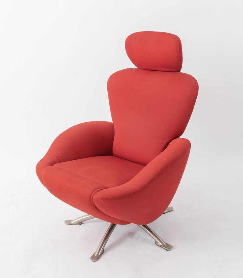 Null TOSHIYUKI KITA Steel armchair upholstered in polyurethane foam, model K10 D&hellip;