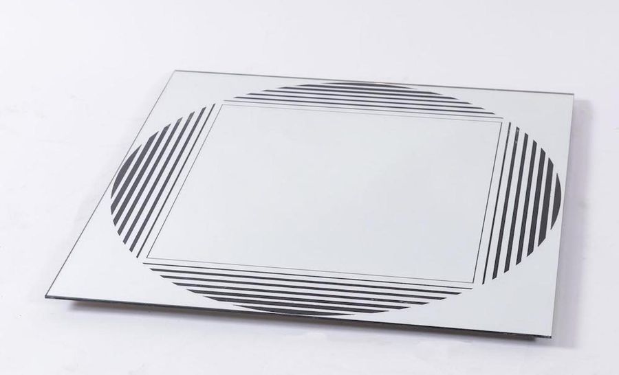 Null GIANNI CELADA Espejo de cristal espejado y metal pintado, modelo Brama. Fab&hellip;