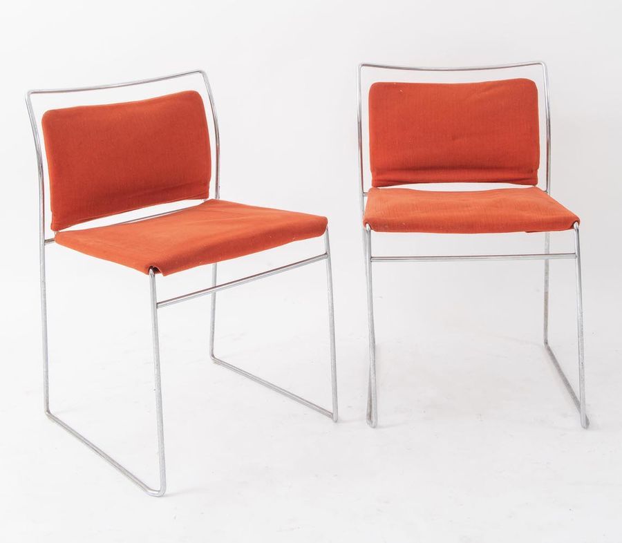 Null KAZUHIDE TAKAHAMA Quatre chaises en métal et tissu modèle Tulu. Prod. Simon&hellip;