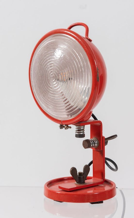 Null FRANCA STAGI & CESARE LEONARDI Painted metal table lamp, with adjustable gl&hellip;