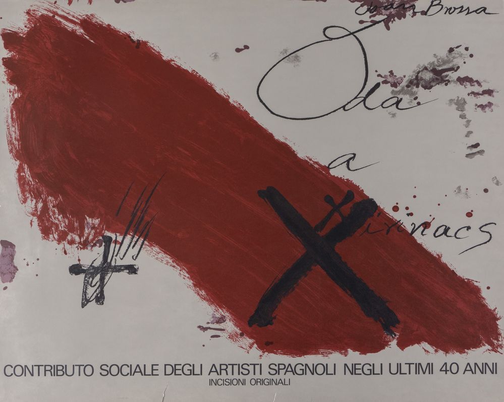 Null 西班牙艺术家在过去40年里的社会贡献，原创版画"。纸上海报。Cm 68.7x83.9。作品右下角有1976年的日期。左下方有La Poligrafa,&hellip;