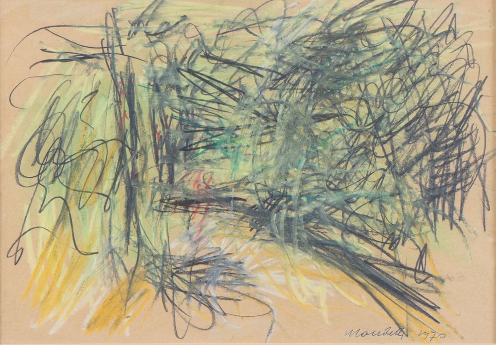 Null POMPILIO MANDELLI (Luzzara 1912 - Bologna 2006) "Landschaft", 1970. Gemisch&hellip;