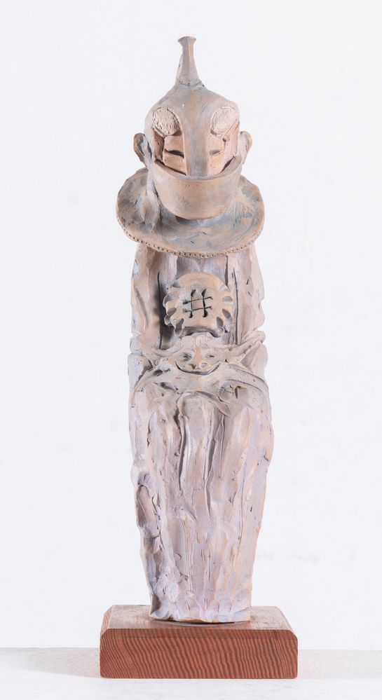 Null ROMANO NUCCI (Bologna 1929) "Ohne Titel". Skulptur aus Terrakotta. Cm 34x10&hellip;
