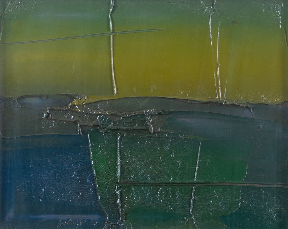 Null SERGIO SCATIZZI (1918 - 2009) 'Tierras', 1964. Óleo sobre lienzo. Cm 40.5X5&hellip;