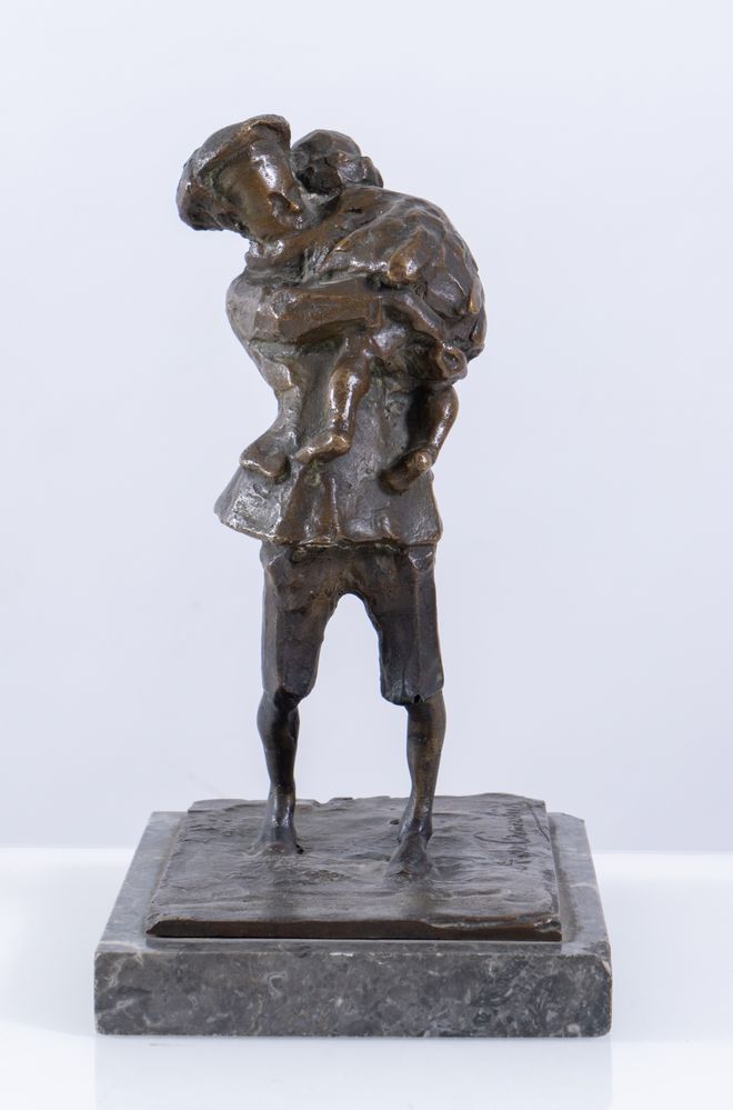 Null A. DE CONCILIIS (XX secolo) “L'abbraccio”. Scultura in bronzo. Cm 22x15x11.&hellip;