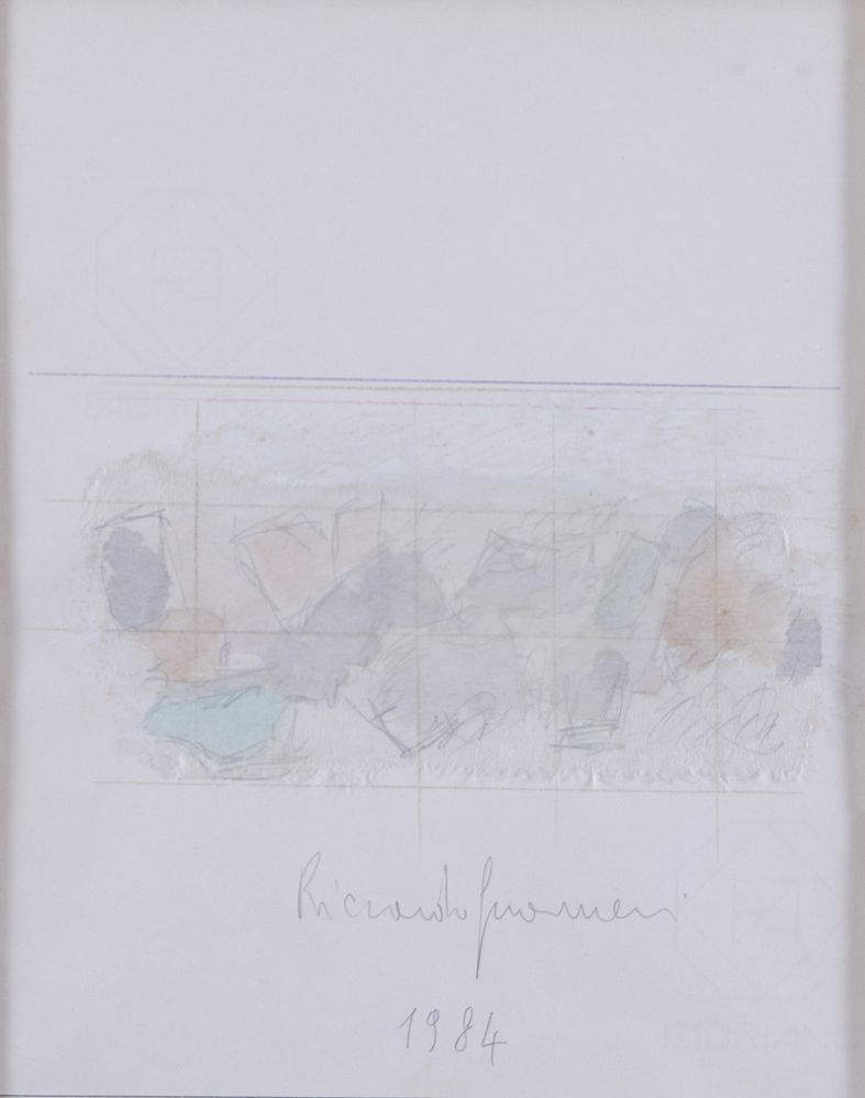 Null RICCARDO GUARNERI (Florence 1933) 《无题》，1984年。纸上混合技术。厘米29.5x20.5。作品底部中央有签名和日&hellip;