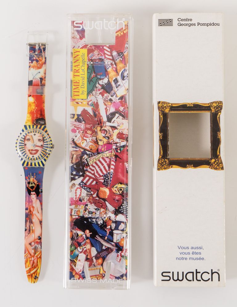 Null SWATCH TIME TRANNY - GZ163
Design by David LaChapelle, year 2000. 
Case dia&hellip;