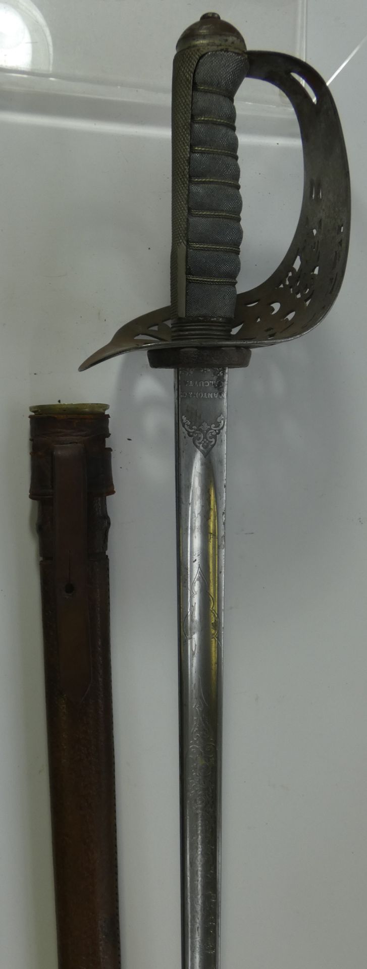 A VICTORIAN 1895 PATTERN INFANTRY OFFICER~S SWORD RETAILED BY MANTON & CO. CALCU&hellip;