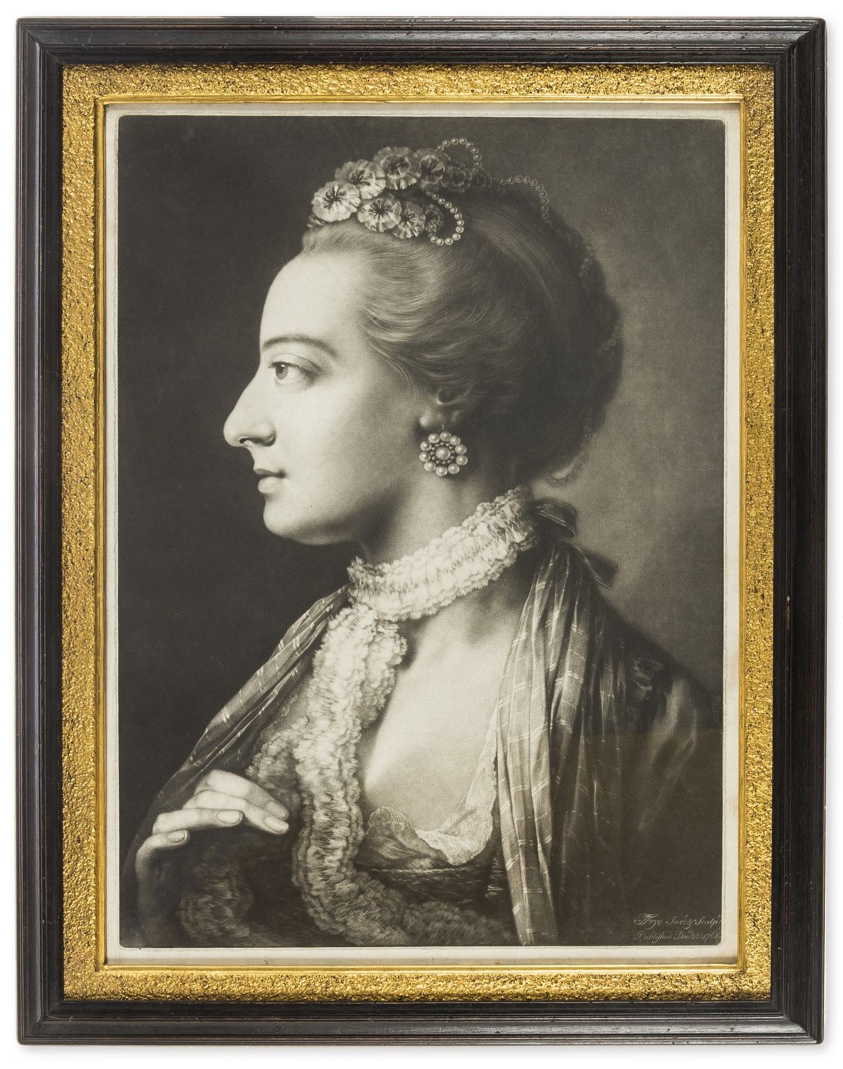 Thomas Frye 弗莱（托马斯，肖像画家，夹层画家和瓷器制造商，约。1710-1762）一位时尚的女士，来自。女士们，非常优雅地穿着时尚，以最令人愉快的姿&hellip;