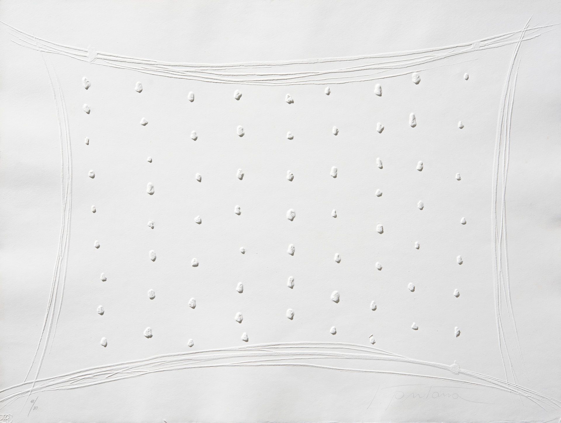Lucio Fontana (Rosario 1899 – Varese 1968) 空间设计》，1968年；《法布里亚诺纸上的切口》，41.1 x 63.8厘&hellip;