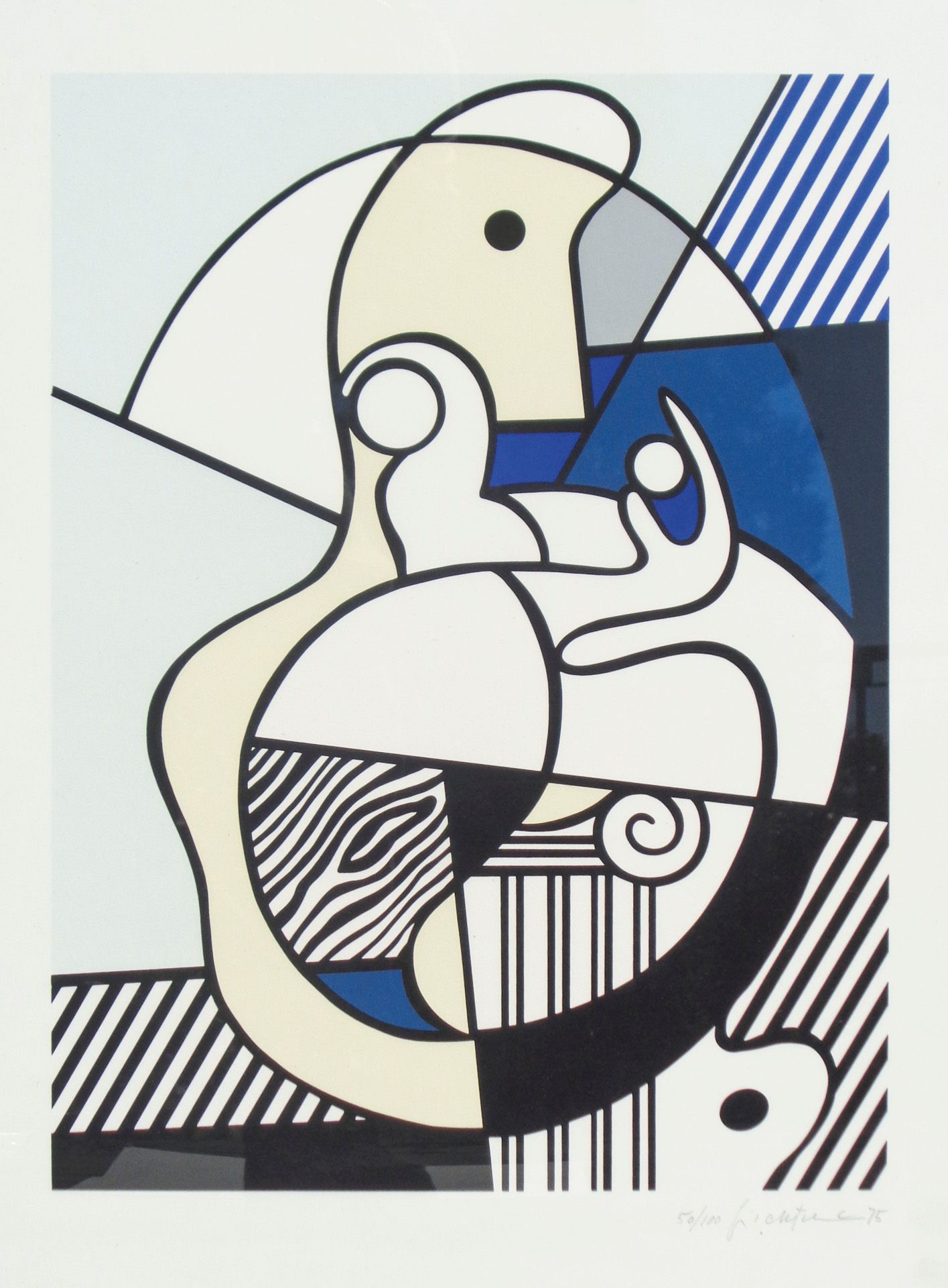 Roy Lichtenstein (New York 1923 – 1997) 向马克斯-恩斯特致敬，1975年；彩色印刷品，64,3 x 48,5厘米_x00&hellip;