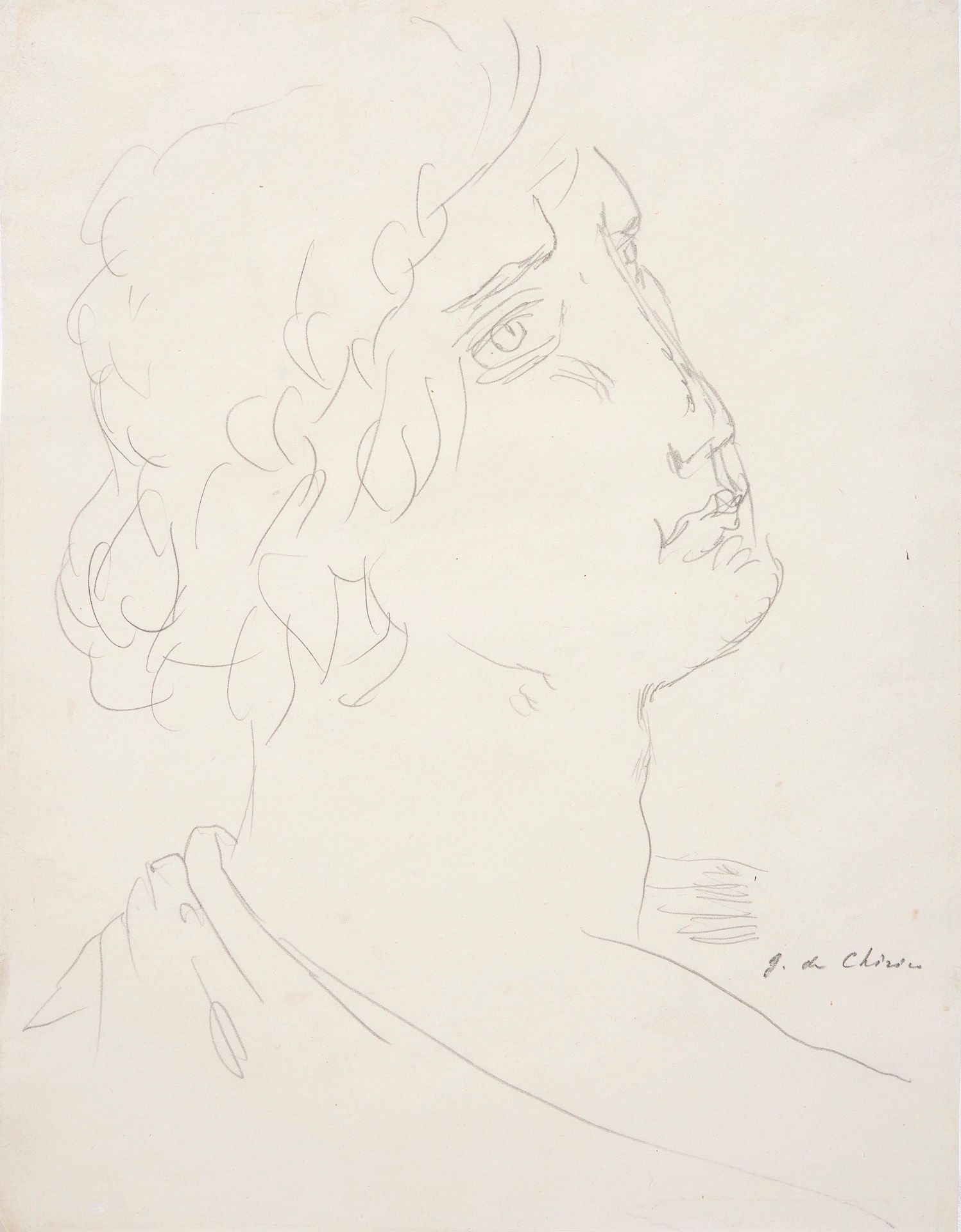 Giorgio De Chirico (Volos 1888 - Rom/Roma 1978) Figura, 1939; Pencil on paper, 3&hellip;