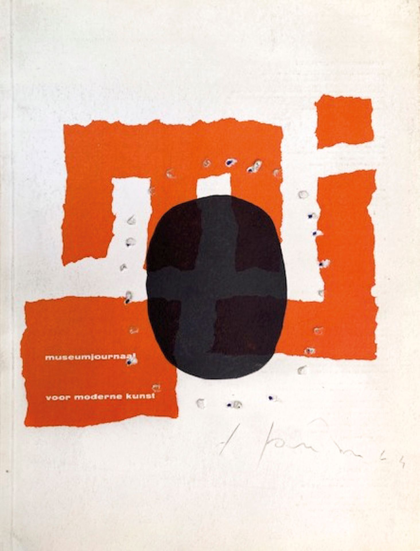 LUCIO FONTANA Museumjournaal voor moderne Kunst, 1964;disegno con buchi di Fonta&hellip;