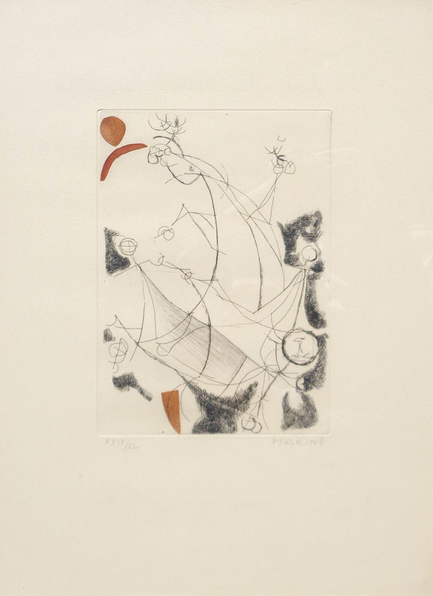 Marino Marini (Pistoia 1901 – Viareggio 1980) Untitled; Color etching on paper, &hellip;