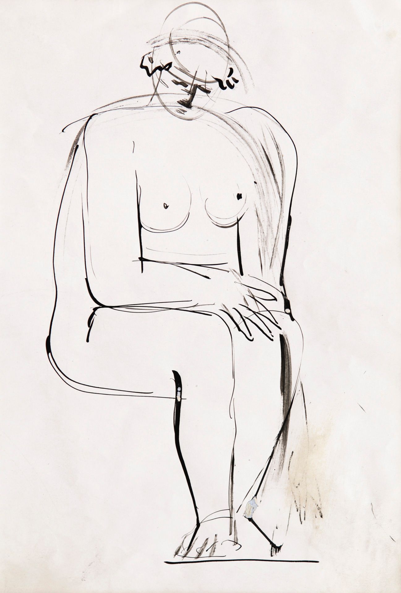 Marino Marini (Pistoia 1901 – Viareggio 1980) Nudo seduto / Pomona, 1942; Ink on&hellip;