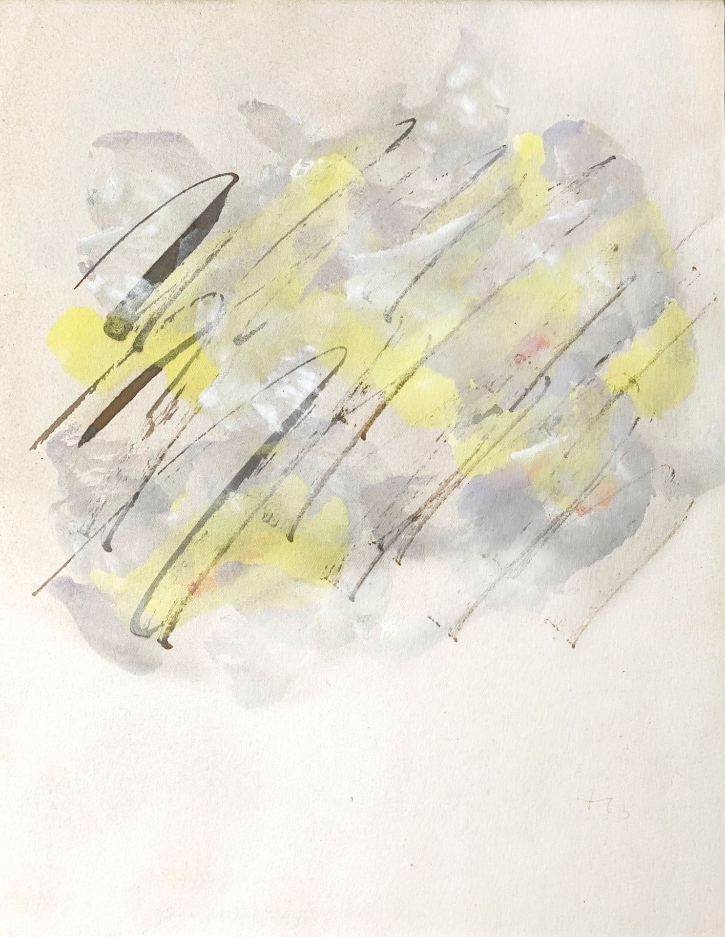 Jean Fautrier (Paris 1898 - Chatenay-Malabry 1964) 无名氏，1963年；水粉画，32 x 25厘米_x000D&hellip;