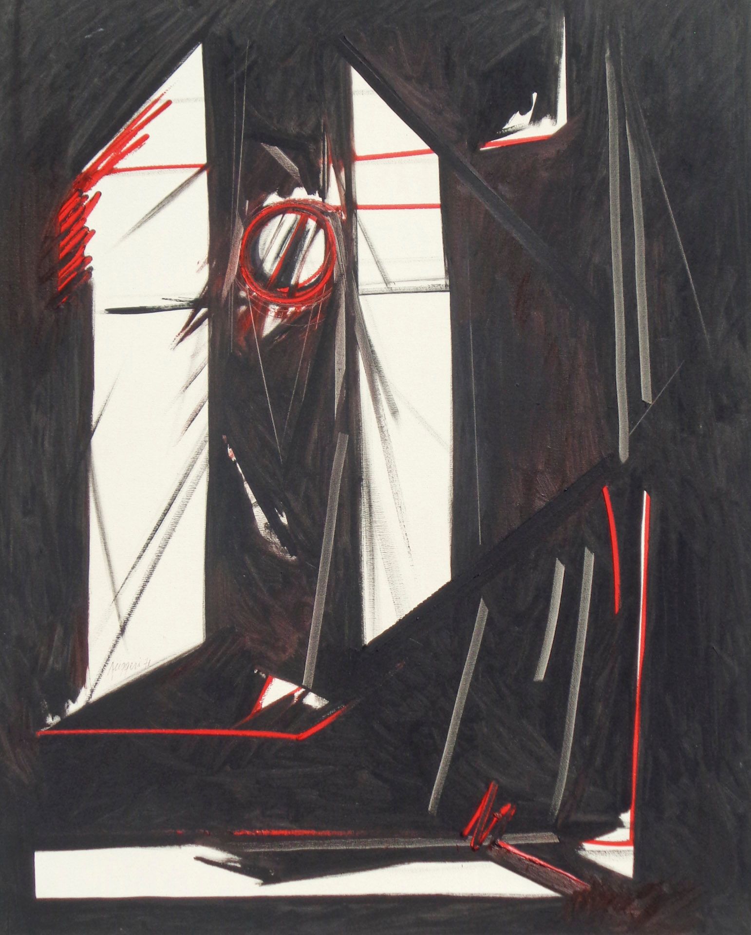Piero Ruggeri (Turin/Torino 1930 – Avigliana 2009) 红色的图画，1971年；纸板油彩，100 x 80厘米_x&hellip;