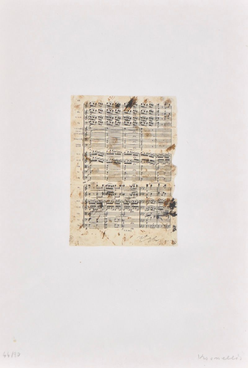 Jannis Kounellis (Piräus/Pireo 1936 - Rom/Roma 2017) Spartito, 1969;纸上石版画，49 x 3&hellip;