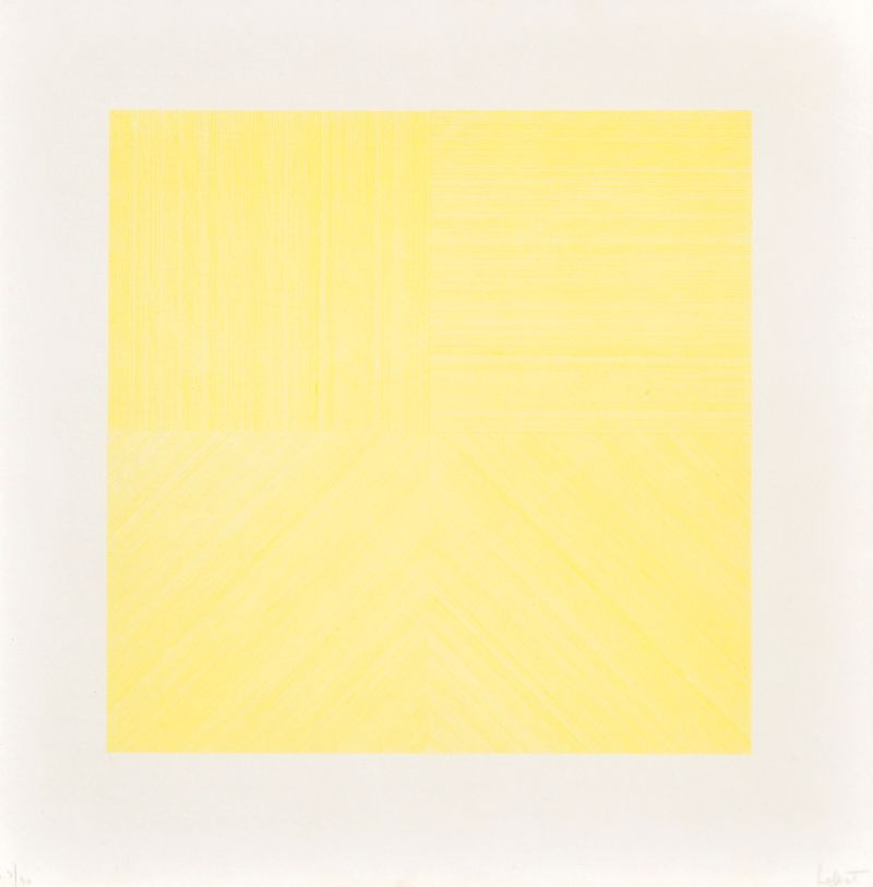 Sol LeWitt (Hartford 1928 - New York 2007) Grille jaune ; sérigraphie colorée su&hellip;