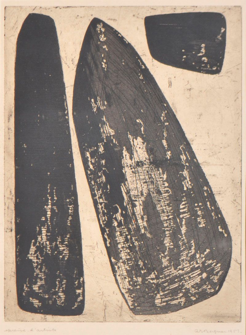 Bergmann untitled, 1953;Aquantint on paper, 35,5 x 26,5 cm, sheet 38 x 27,5 cm_x&hellip;