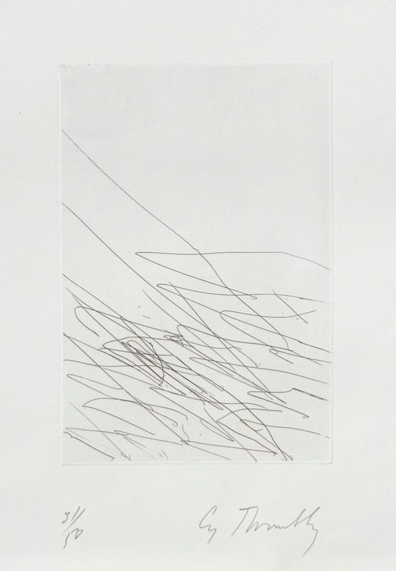 Cy Twonbly (Lexington 1928 - Rom/Roma 2011) 无题》，1970年；纸上蚀刻，29 x 19,7厘米，纸幅50 x 35&hellip;