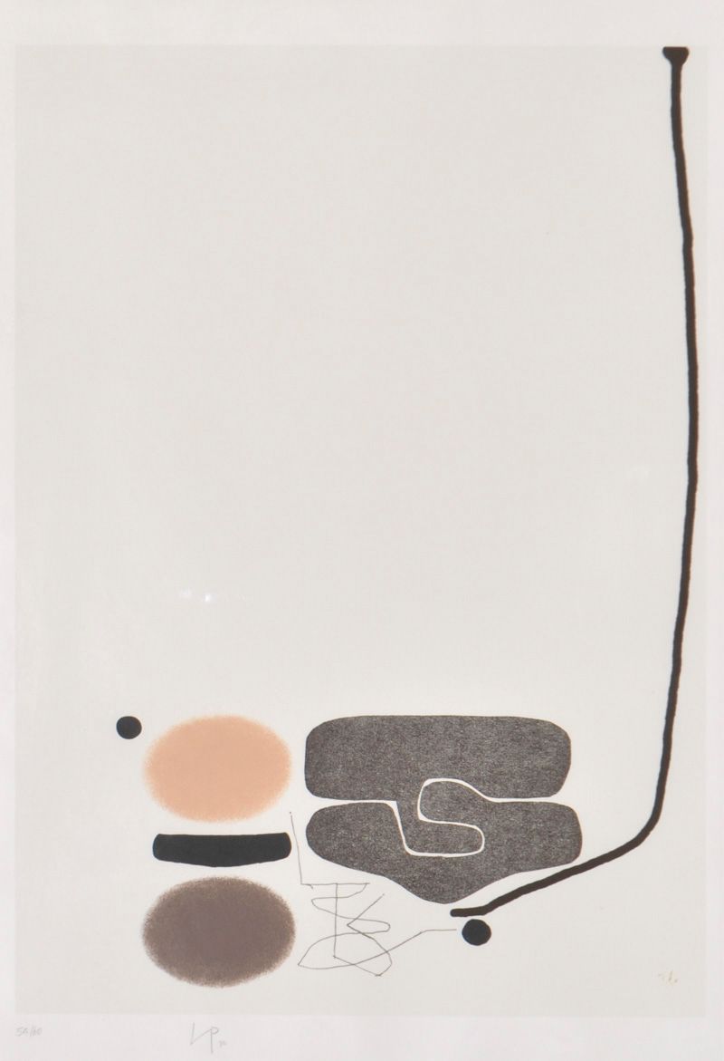Victor Pasmore (Chelsham 1908 - Gudja 1998) Points of contact, 1972;Colored silk&hellip;