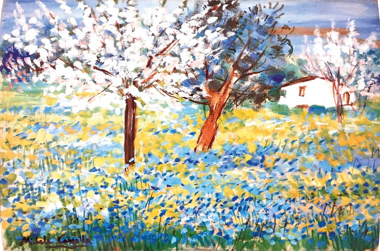 Michele Cascella Primavera abruzzese, seventies;Oil on canvas, 35 x 50 cm_x000D_&hellip;