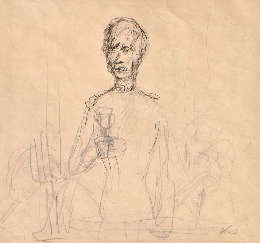 Alfred Kubin (Leitmeritz/Böhmen/Boemia 1877 – Zwickledt 1959) Figure;Pencil and &hellip;