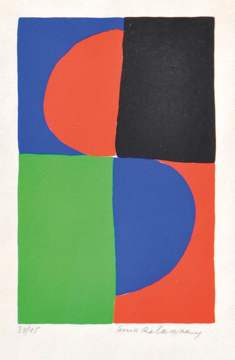 Sonia Delaunay (Hradysk 1885 - Paris 1979) Composition;colored lithograph on pap&hellip;