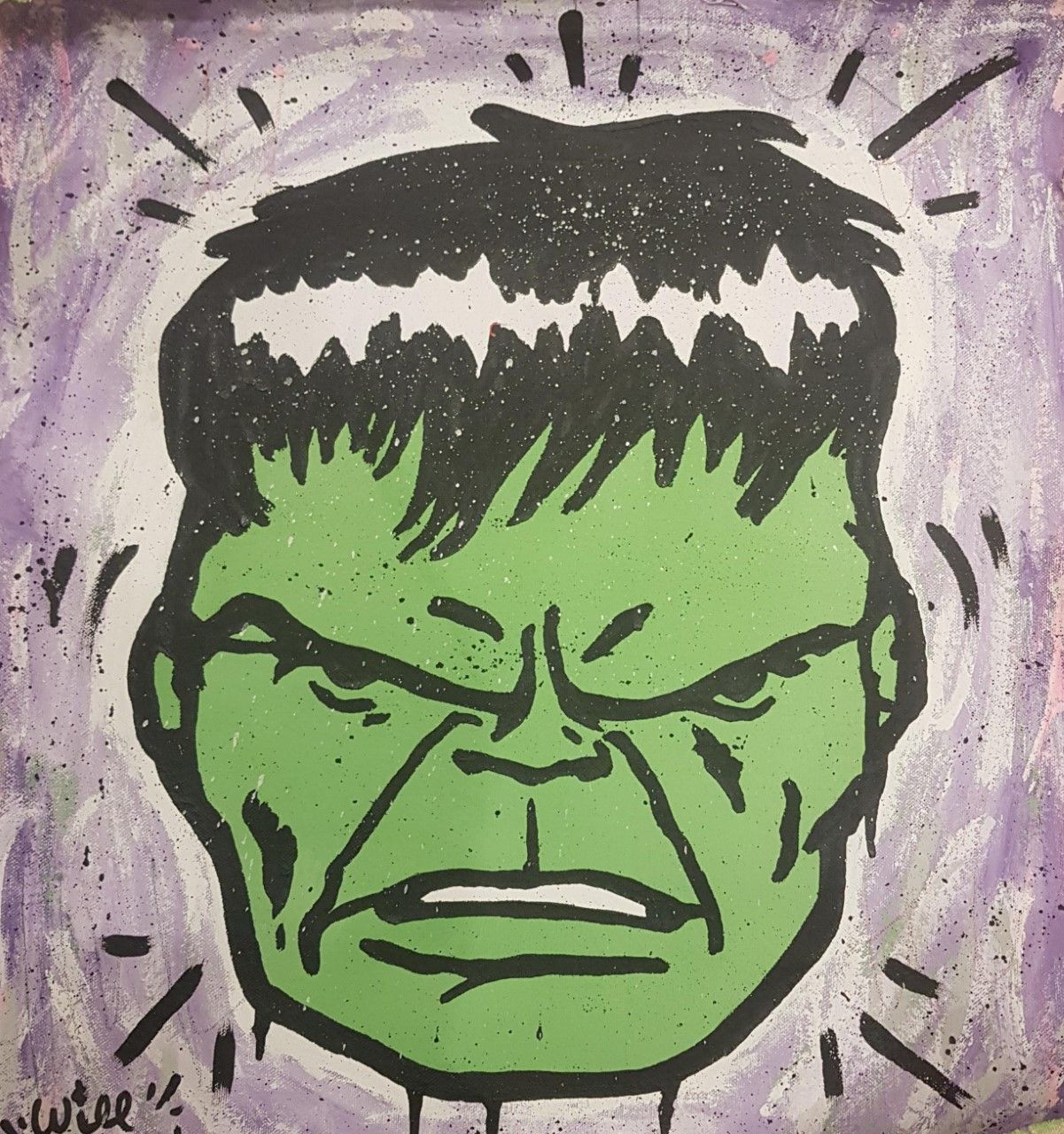 STREET WILL 威尔街
纽约（美国）1979年

#TH Hulk
2016

丙烯酸和喷涂在画布上/丙烯酸和喷涂在画布上
62,00x53,00
真实&hellip;