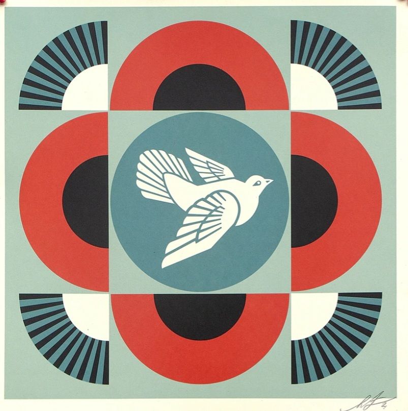 FAIREY SHEPARD 费雷-谢帕德
查尔斯顿（南卡罗来纳州）1970年

几何鸽子-红色
2021

石板画/平版印刷
61,00x61,00
真实性证&hellip;