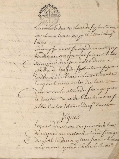 Null * [Manuscrit]. [Beaune]. Partages des biens de Jean Bailly. 1746. In-4, [64&hellip;