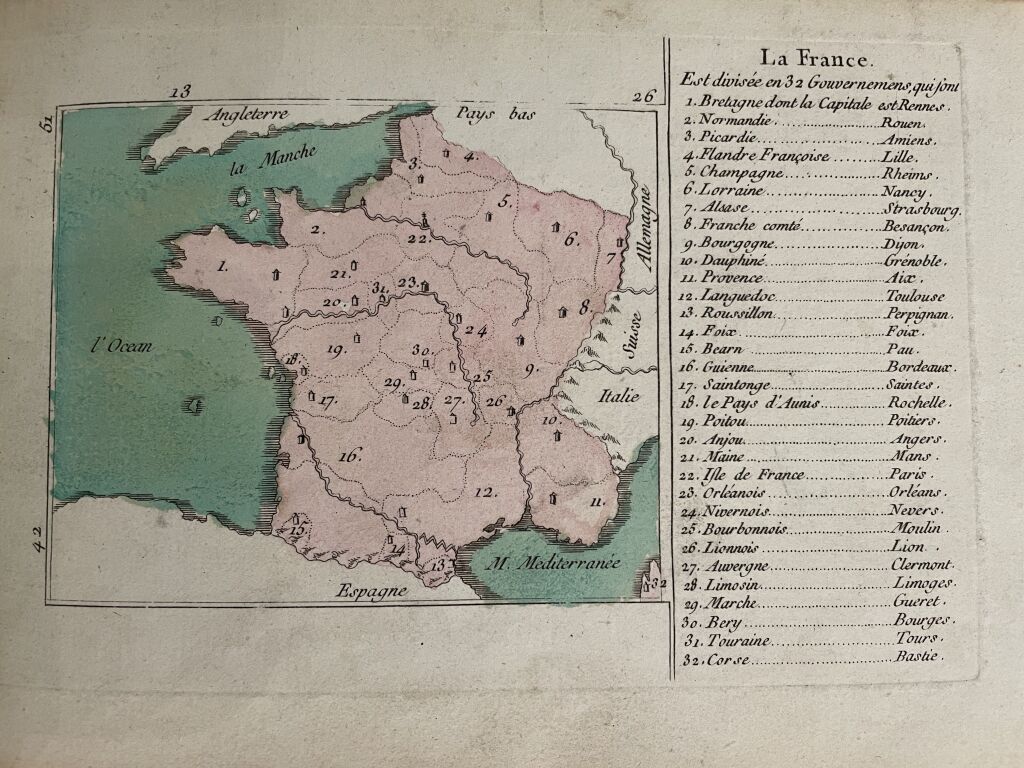 Null [Atlas].教导地理学的好方法。在巴黎，由Jombert père et fils制作，[约1760年]。8开本，当代斑驳和上釉的棕褐色小牛皮（书&hellip;