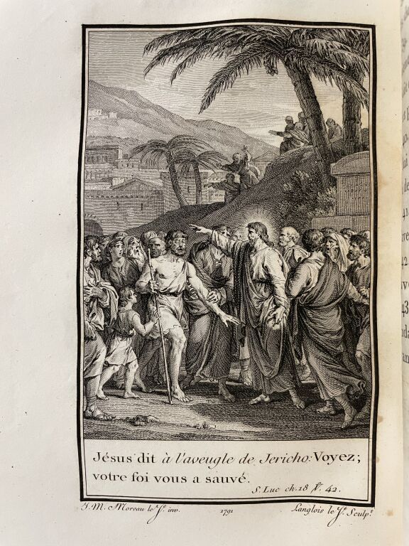 Null [Biblia ilustrada. N.T. Latín-francés. 1793]. El Nuevo Testamento en latín &hellip;