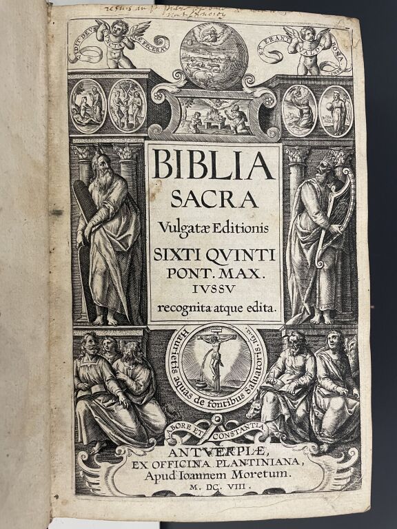 Null [Bible. Latin. 1608]. Biblia sacra vulgatae Editionis Sixti V pont. Max. Iu&hellip;