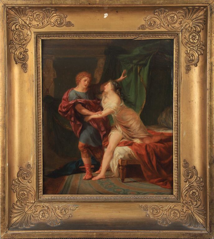 Null 让-巴蒂斯特-雷尼奥，被称为雷尼奥男爵（巴黎1754 -1829）。
塔昆和卢克丽霞；约瑟夫和普提法的妻子。
一对胡桃木面板。
31.5 × 26 厘&hellip;