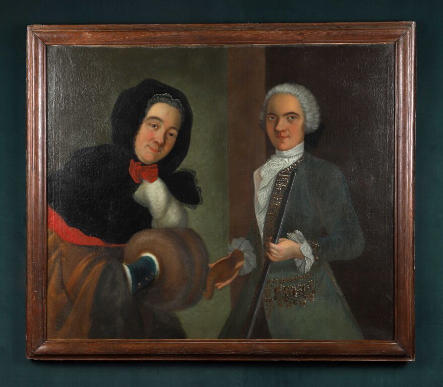 Null École française du XVIIIe siècle.
Portrait d'un chasseur et sa femme.
Toile&hellip;