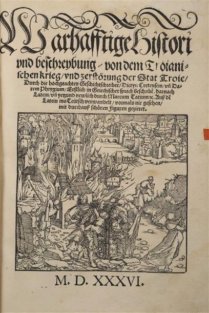 Null [Livre illustré du XVIe siècle]. [DICTYS DE CRÈTE]. Warhafftige histori und&hellip;