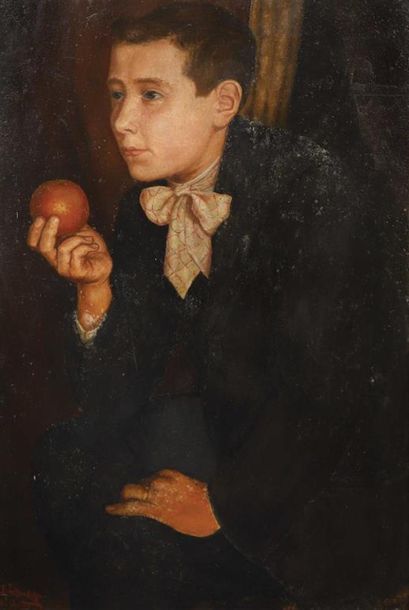 Null Juan de la Cruz ESPOLITA.
Jeune homme à l'orange, 1914.
Huile sur carton si&hellip;