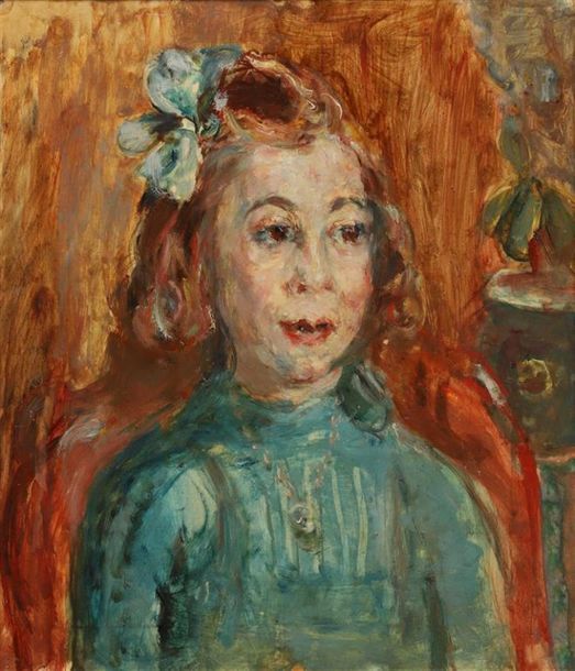 Null attribué à Michel KIKOINE (1892-1968).
Portait de fillette au noeud bleu.
H&hellip;