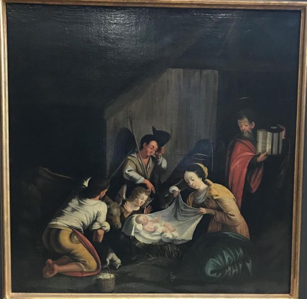 Null Ecole dans le goût du XVIIIe siècle.
Nativité.
Huile sur toile.
(Rentoilé).&hellip;