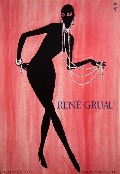 Null GRUAU René (1909-2004)
"Musidora", 1953
Affiche.
Haut. : 80 cm ; Larg. : 60&hellip;